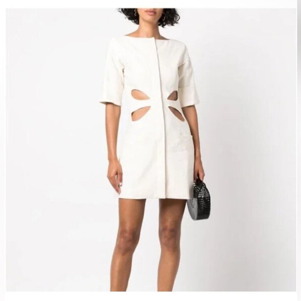 CULT GAIA
Alexandra Scoop-neck Linen-blend Mini Dress